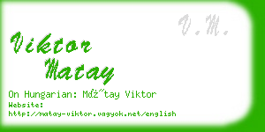 viktor matay business card